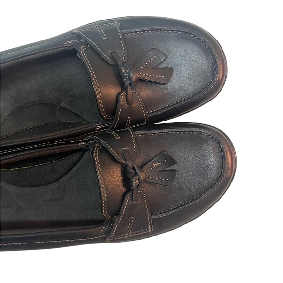 Clarks Ashland Bubble Slip-On Black Loafer Comfort Flats Women’s Size 12 N - Picture 4 of 14